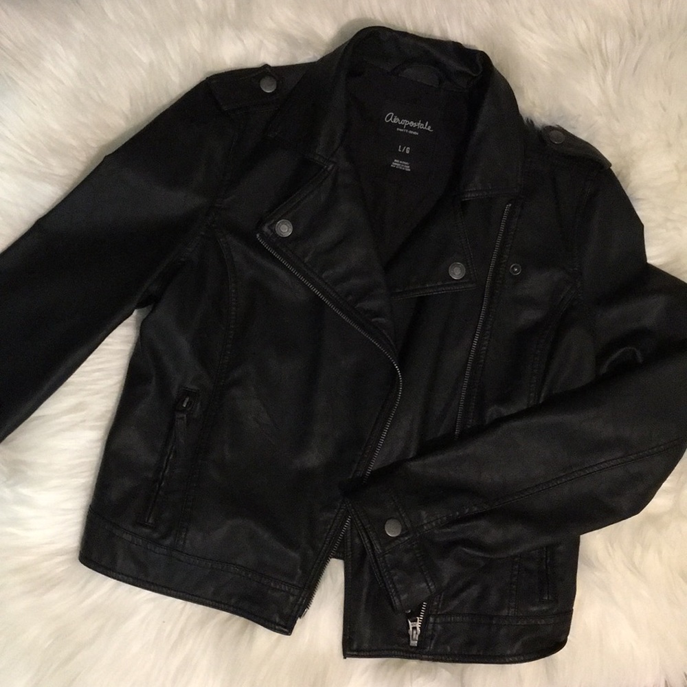 SALE! Black Faux Leather Jacket